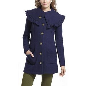 Anthropologie Jacket Boiled Wool HWR  Sweater Coat